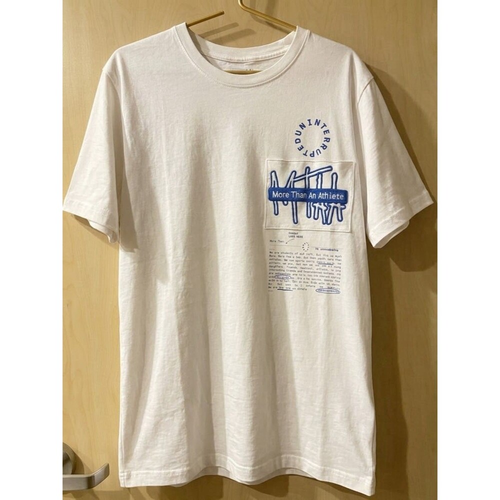UNINTERRUPTED LeBron James More Than An Athlete T-Shirt White Blue Pocket XXL